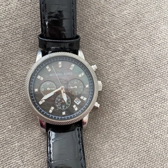 Michael Kors watch with patent leather strap Michael Kors MK7499 - Maren Ladies Chronograph Watch  main image 4